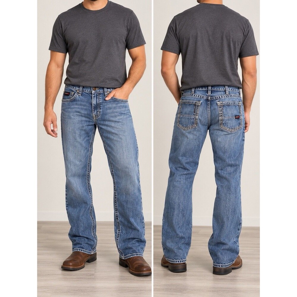 Ariat FR M4 Men’s 36x34 Relaxed Boot Cut Jeans Blue Denim Flame Resistant